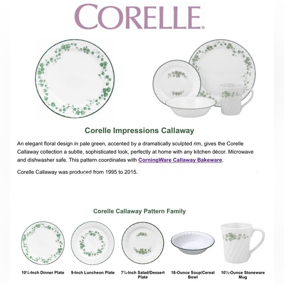 Three Corelle Callaway Bowls - Picture 8 of 8
